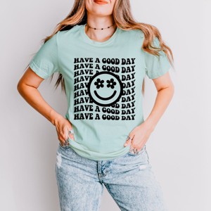 Simply Sage Market Have a Good Day Star Smiley Face Short Sleeve Tee - 1 of 4