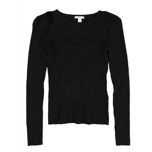 bar III Womens Cutout Ribbed Pullover Sweater - 1 of 2