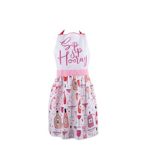 Design Imports Sip Sip Hooray Print Apron - 1 of 4