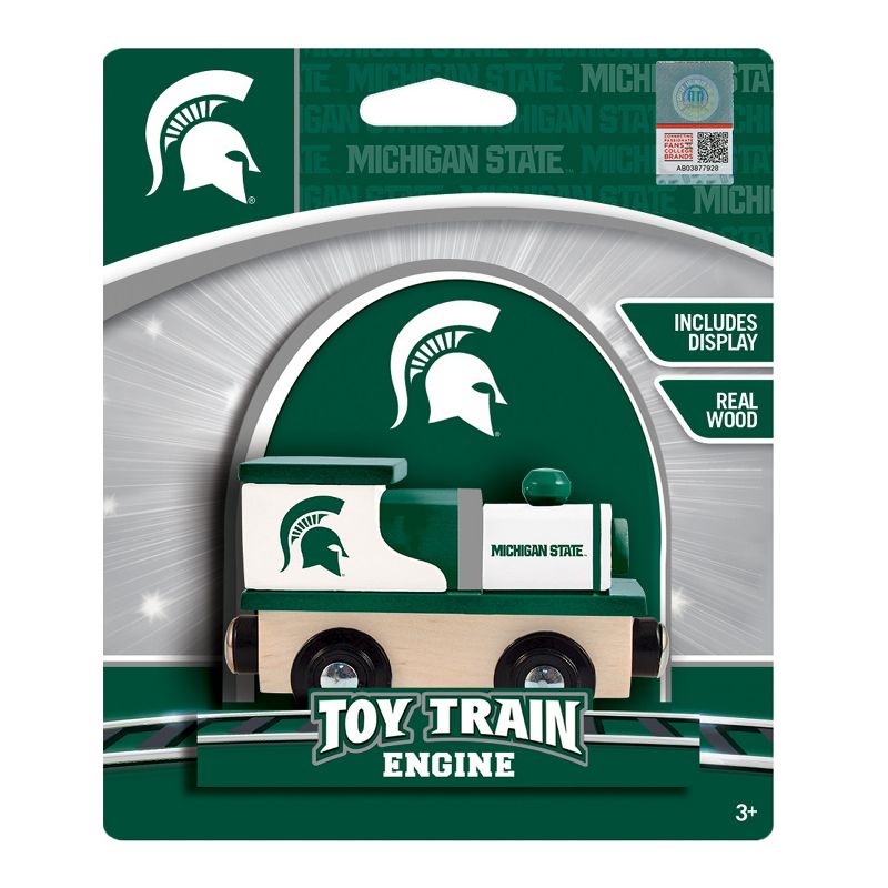 MasterPieces Officially Licensed NCAA Michigan State Spartans Wooden Toy Train Engine For Kids, 3 of 6