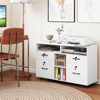 Costway File Cabinet with Lock 4 Drawers Fits Files A4/Letter Size Adjustable Shelf White/Black - 4 of 4