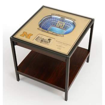 NCAA Michigan Wolverines 25-Layer StadiumViews Lighted End Table