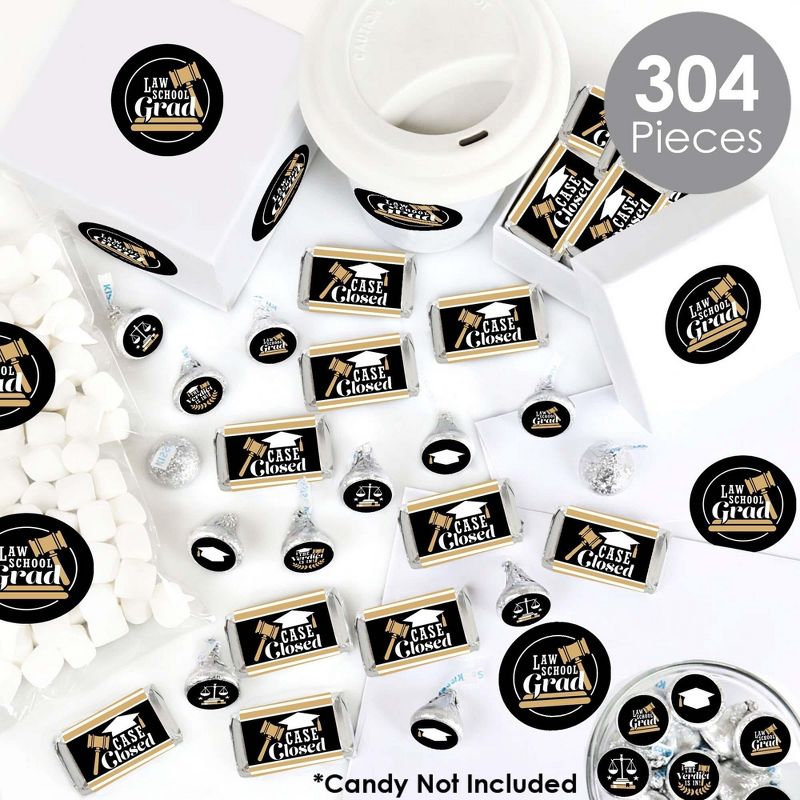 Big Dot of Happiness Law School Grad - Future Lawyer Graduation Party Candy Favor Sticker Kit - 304 Pieces, 2 of 9