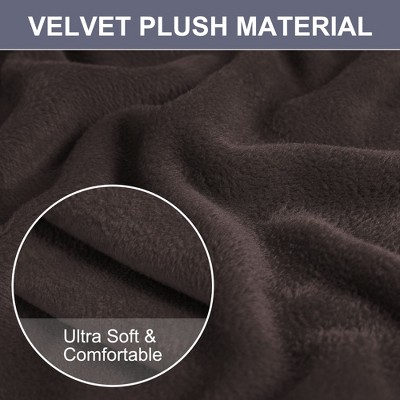 PiccoCasa Velvet Plush Stretch Sofa Slipcovers with Cushion Cover 2 Pcs