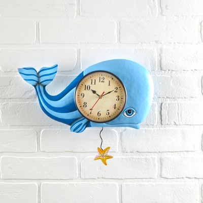 Lakeside Pendulum Wall Clock – Ocean Decor – Beach House Decor - Whale