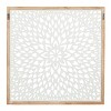 36" x 36" Wood Floral Handmade Carved Wall Decor Mandala Light Brown - Olivia & May: Traditional Art - 4 of 4