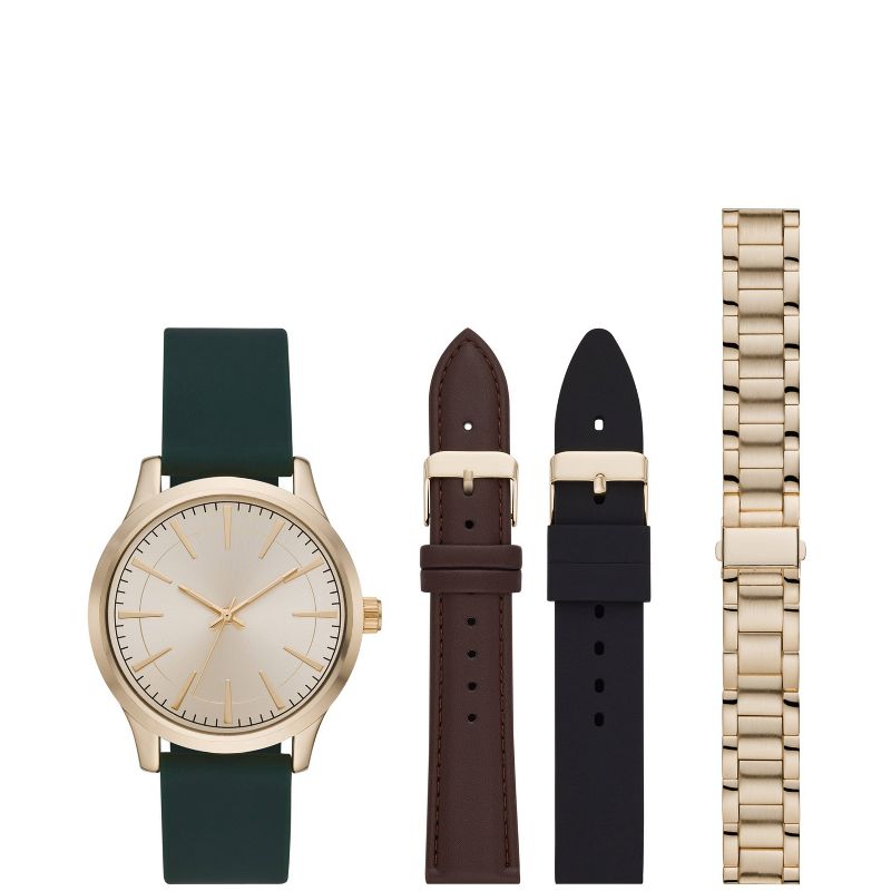 Men&#39;s Interchangeable Strap Watch Set - Goodfellow &#38; Co&#8482; Green, 1 of 2