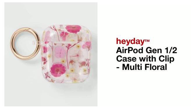 Apple Airpods (1/2 Generation) Case with Clip - heyday&#8482; Multi Floral, 2 of 5, play video
