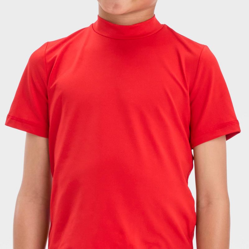 Boys' Solid Rash Guard Top - Cat & Jack™ Red, 3 of 5