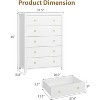 45" Tall 5-Drawer Dresser, Wooden Chest with Clothes Storage for Bedroom, Organizer Cabinet for Living Room & Hallway - 2 of 4