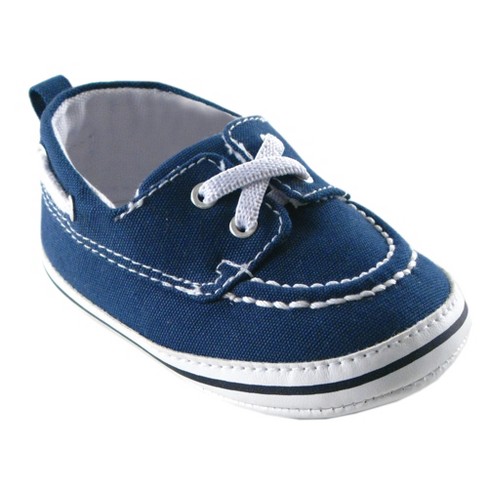 Luvable Friends Baby Boy Crib Shoes, Blue Slip On, 12-18 Months : Target