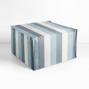 Sorra Home Subrella Bean Fabric Outdoor Patio Pouf - 1 of 4