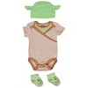 Kids Star Wars The Child Grogu Costume 3-Piece Bodysuit Set - 2 of 2