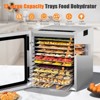 YASHE 12-Tray Stainless Steel Food Dehydrator, 10 Presets, 48H Timer, 850W, for Jerky, Herbs, Meat, Fruits, Dog Treats, Recipes Included - 3 of 4