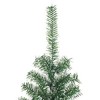 vidaXL Green Artificial Christmas Tree with Flocked Snow - Lifelike PET Material, Sturdy Metal Stand, Reusable Christmas Ornament, 94.5" Tall - image 3 of 4