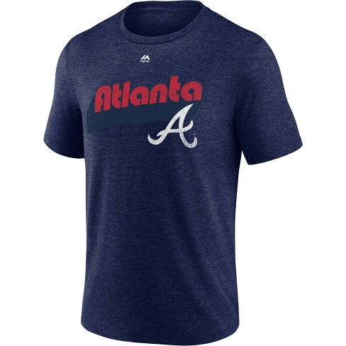 MLB Atlanta Braves Gray Men's Short Sleeve V-Neck Jersey - S