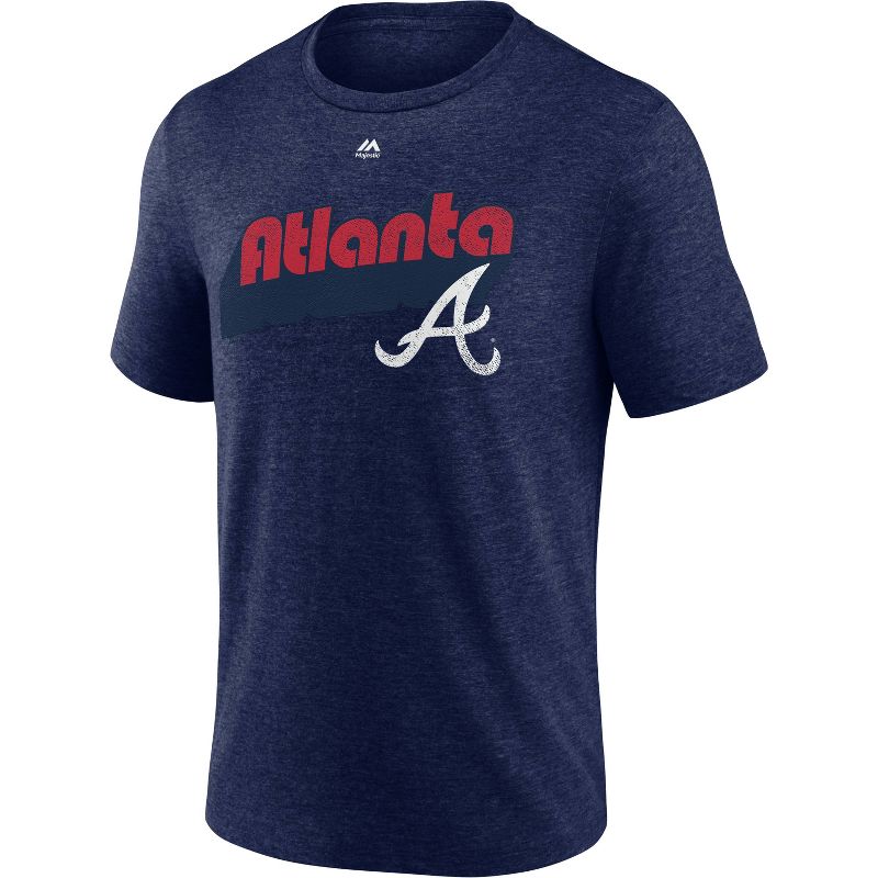MLB Atlanta Braves Men&#39;s Tri-Blend Short Sleeve T-Shirt, 1 of 4