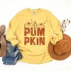 Simply Sage Market Women's Pumpkin Distressed Long Sleeve Garment Dyed Tee - 3 of 4