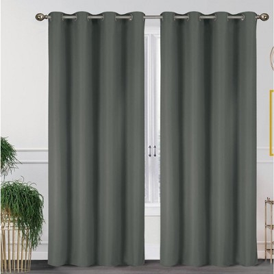 J&V TEXTILES Set of Two 54" x 84" Insulated Grommet Top Blackout Curtain Panels