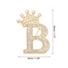 Unique Bargains Women Rhinestone Initial Alphabet Badges Pins and Clips - 2 of 4