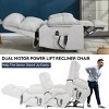 Oversized Power Lift Recliner Chair with Massage & Heat, 39.8''W Chenille Chair with Dual Motors & Cup Holders for Living Room-3irtyhousy - 3 of 4