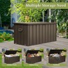 Okak 100/120/150/160/200 Gallon Waterproof Deck Box, Lockable Patio Storage Box with Side Handles and Mobility Rollers, Outdoor Storage for Garden - 2 of 4