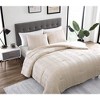The Nesting Company Elm Collection 3 Piece Stripe Seersucker Bedding Comforter Set with 2 Pillow Shams and Comfortable Microfiber Machine Washable - 3 of 4