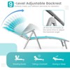 Tangkula Folding Chaise Lounge Chair Recliner Cushion Pillow Adjustable Outdoor Turquoise - 2 of 3