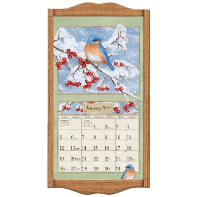 Undated Calendar Frame Pine Classic Solid Oak - Lang