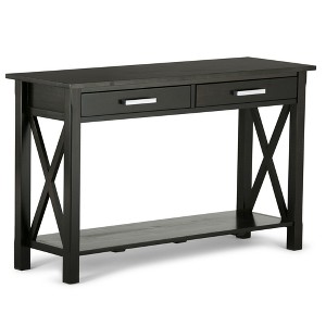 Solid Wood Freestanding Contemporary Console Table with 2 Large Drawers, Bottom Shelf and Multipurpose Design - 1 of 4