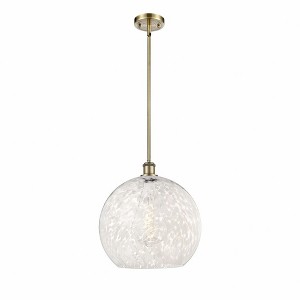 White Mouchette - 1 Light Stem Hung Pendant In Modern Style-16.63 Inches Tall and 13.75 Inches Wide - 1 of 1