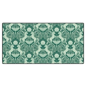 Avenie Unicorn Damask Green Desk Mat -Deny Designs - 1 of 4