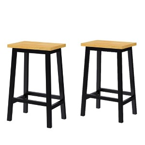 NicBex Set of 2 Bar Stools for Kitchen Island,25.6" Tall Counter Bar Stools with Wood Frame,Bar Chairs for Dining Rooms,Kitchens,Islands - 1 of 4