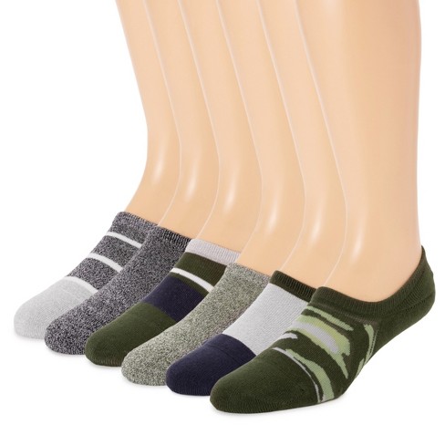 Men's No-Show Socks Extended Sizes, 6-pairs