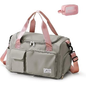 Small Gym Bag for Women, Travel Duffle Bag Carry On Weekender Bag with Shoe Compartment - 1 of 4
