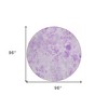 Lavender And Purple Floral Washable Indoor Outdoor Area Rug - 3 of 4