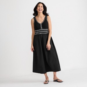 Lands' End Women's Duet Vneck Sweater Dress - 1 of 4