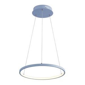 JONATHAN Y Brice Modern Contemporary Metal Round Dimmable Integrated LED Pendant - 1 of 4