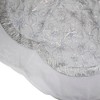 Northlight 60" Iridescent Sequined White and Silver Christmas Tree Skirt with Faux Fur Trim - 3 of 3