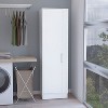Depot E-Shop Storage Cabinet 72"H, Six Internal Shelves, One Door, Three Broom Hangers - 2 of 4