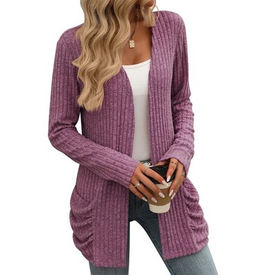 Coolmee Women's Cardigans Fashion Casual Oversized Long Sleeve Cardigan Sweater Loose Dressy Fall Holiday Tops