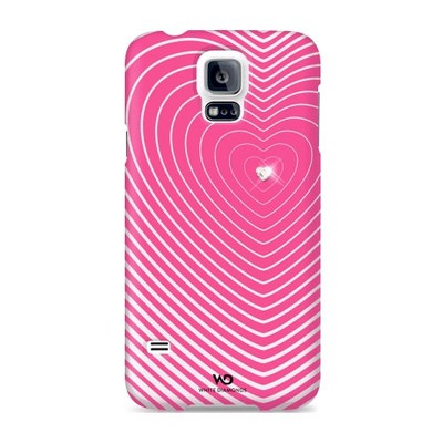 White Diamonds Heartbeat Case for Samsung Galaxy S5 - Pink