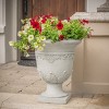 Sevobal Planters Mid-age Style Classic URN Plant Pots, Decorative Flower Pots for Outdoor Garden Patio, White, 23.5"*20"*20" - 3 of 4