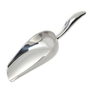 Juvale 6oz Stainless Steel Scoop for Ice Bucket, Small Silver Metal Scoop for Flour, Kitchen, Bar, Candy, 9.2 x 3.3 Inches - 1 of 4