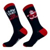 Crazy Dog T-Shirts Men's I Saw That You Nasty Socks Funny Xmas Party Santa Claus Sees You Joke Footwear - 2 of 4