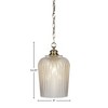 Toltec Lighting Cordova 1 - Light Pendant in  New Aged Brass with 9" Clear Textured Shade - 2 of 2