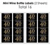 Big Dot of Happiness Adult 40th Birthday - Gold - Birthday Party Decorations - Beverage Bar Kit - 34 Pieces - 3 of 4