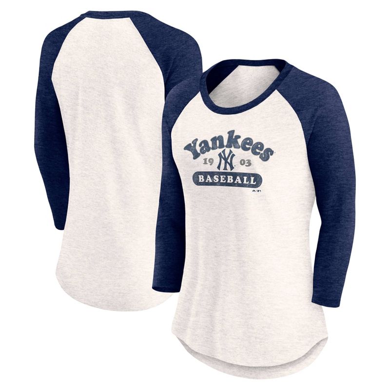 MLB New York Yankees Women&#39;s 3 Qtr Fashion T-Shirt, 1 of 4