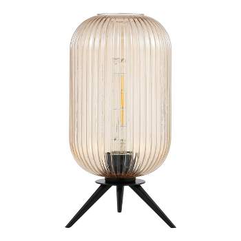 Theiss 16.75 Inch Table Lamp - Amber/Black - Safavieh.