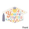 Big Dot of Happiness Groovy Grad - Shaped Fill-In Invitations - Hippie Graduation Party Invitation Cards with Envelopes - Set of 12 - image 3 of 4